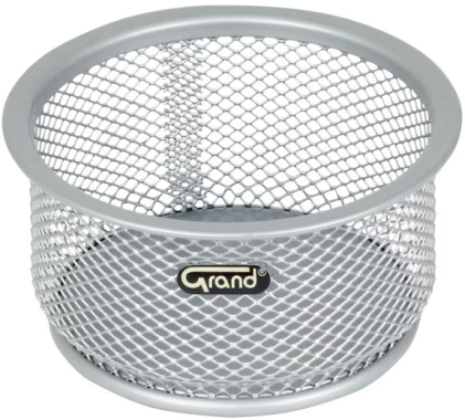 Pojemnik na spinacze Grand GR-010S, metalowy,  srebrny