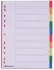 Przekładki plastikowe gładkie z kolorowymi indeksami Office Depot, A4, 10 kart, biały