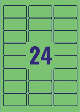 Etykiety usuwalne Avery Zweckform, 63.5x33.9mm, 20 arkuszy, zielony