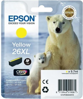 Tusz Epson T2634 (C13T26344010), yellow (żółty)