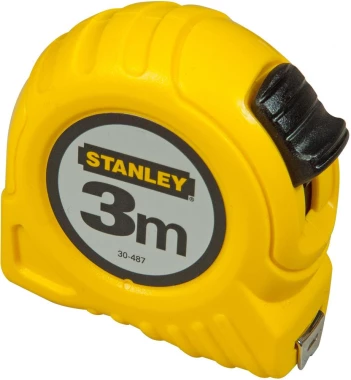 Miara zwijana Stanley, z blokadą, 3m, żółty
