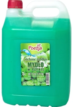 Mydło w płynie Poezja, antybakteryjne, zielone jabłuszko, zapas, 5l (c)