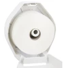 Dozownik do papieru toaletowego w roli Merida Top Maxi, z szarym okienkiem, zamykany na klucz, 32.5x28x14.5cm, biały