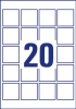Etykiety kwadratowe  do kodów QR Avery Zweckform, 45x45mm, 25 arkuszy, biały