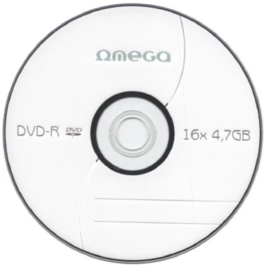 Płyta DVD-R Omega, do jednokrotnego zapisu, 4.7 GB, koperta, 1 sztuka