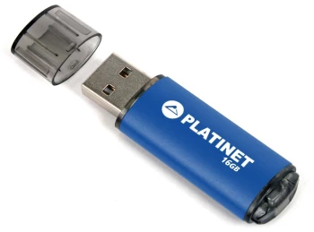 Pendrive aluminiowy Platinet X-Depo, 16GB, USB 2.0, niebieski