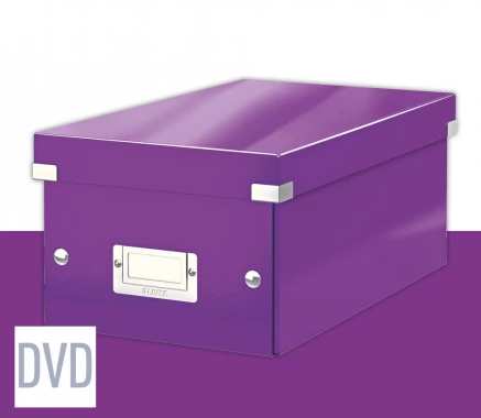 Pudełko na płyty CD/DVD Leitz Click&Store Wow, 147x206x352mm, 1 sztuka, fioletowy