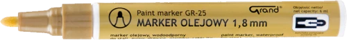 Marker olejowy Grand, GR-25, okrągła, 1.8mm, złoty