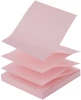 Karteczki samoprzylepne D.Rect Zig Zag, harmonijkowe, 76x76mm, 100 karteczek, różowy pastelowy