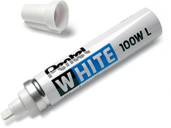 Marker olejowy Pentel X100W-L, ścięta, 6.5mm, biały