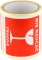 Etykiety na rolce Dalpo, z nadrukiem 'Nie rzucać/Fragile', 100x100mm, 100 sztuk, biały z czerwonym nadrukiem
