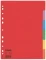 Przekładki kartonowe gładkie z kolorowymi indeksami Esselte, A4, 6 kart, mix kolorów