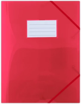 Teczka plastikowa z narożną gumką Donau, A4, czerwony