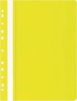 Skoroszyt plastikowy oczkowy Office Products, A4, do 200 kartek, żółty