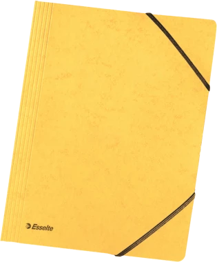 Teczka preszpanowa z narożną gumką Esselte, A4, 330g/m2, 4mm, żółty