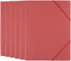 Teczka plastikowa z gumką D.Rect, A4, 40mm, czerwony