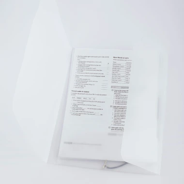 Teczka plastikowa z gumką D.Rect, A4, 40mm, transparentny
