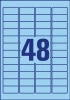 Etykiety usuwalne Avery Zweckform, 45.7x21.2mm, 20 arkuszy, niebieski