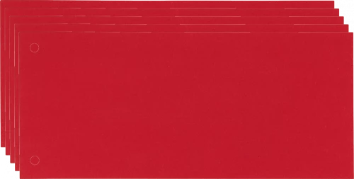 Przekładki kartonowe wąskie Esselte, 1/3 A4, 100 kart, czerwony