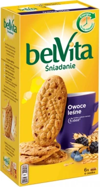 Ciastka zbożowe Belvita, owoce leśne, 300g