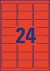Etykiety usuwalne Avery Zweckform, 63.5x33.9mm, 20 arkuszy, czerwony