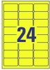 Etykiety usuwalne Avery Zweckform, 63.5x33.9 mm, 20 arkuszy, żółty
