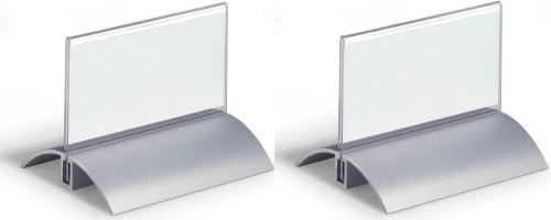 Tabliczka na biurko Durable Desk Presenter De Luxe, 52x100mm, 2 sztuki, przezroczysty