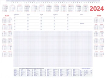 Podkład na biurko Udziałowiec, z kalendarzem 2024 i notatnikiem, A2, bez listwy