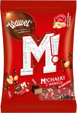 Cukierki Michałki Wawel, orzechowy w deserowej czekoladzie, 1kg