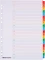 Przekładki kartonowe alfabetyczne z kolorowymi indeksami Office Depot, A4, 20 kart, biały