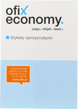 Etykiety uniwersalne Ofix Economy, 210x148mm, 100 arkuszy, biały