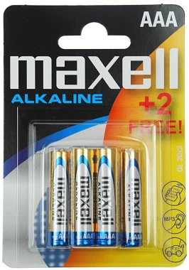 Bateria alkaliczna Maxell, AAA, 4 sztuki + 2 gratis