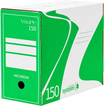 Pudło archiwizacyjne VauPe, do luźnych dokumentów, 150mm, zielony
