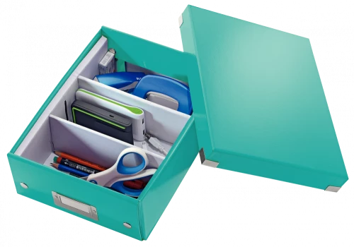Pudełko z przegródkami Leitz Click&Store Wow, 220x100x282mm, błękitny