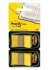 Zakładki samoprzylepne Post-it proste, indeksujące, folia, półtransparentne, 25x43mm, 2x50 sztuk, żółty