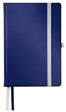 Notatnik w kratkę Leitz Style, A5, twarda oprawa, 80 kartek, tytanowy błękit