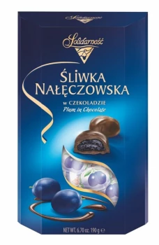 Cukierki Śliwka Nałęczowska Solidarność, w czekoladzie, 190g