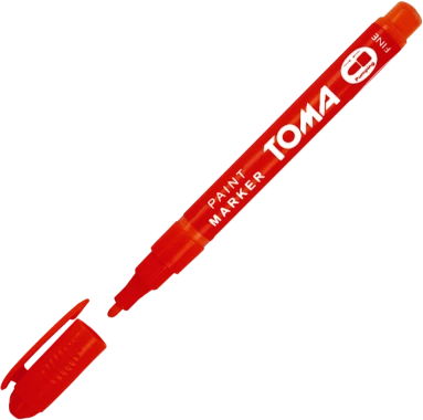 Marker olejowy Toma TO-441, okrągła, fine, 1.5mm, czerwony