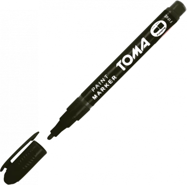 Marker olejowy Toma TO-441, okrągła, fine, 1.5mm, czarny