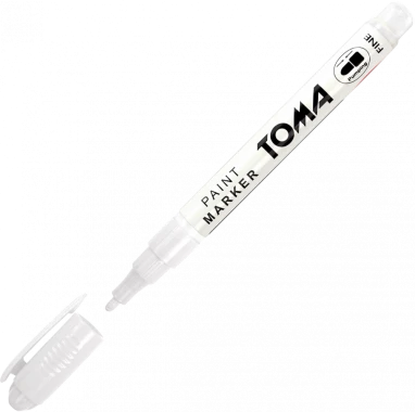 Marker olejowy Toma TO-441, Fine, okrągła, 1.5 mm, biały