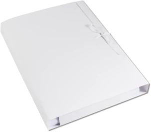 Teczka wiązana Barbara, A4, kartonowa, 400g/m2, 50mm, biały