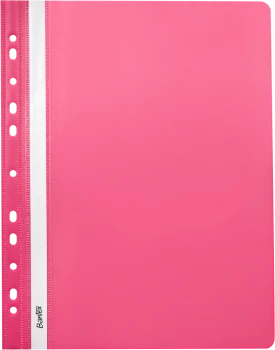 Skoroszyty plastikowy oczkowy Bantex Budget EVO, A4, do 200 kartek, różowy