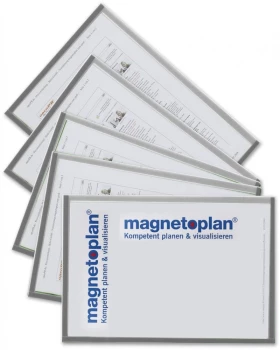 Ramka magnetyczna Magnetoplan, A3, 5 sztuk, szary
