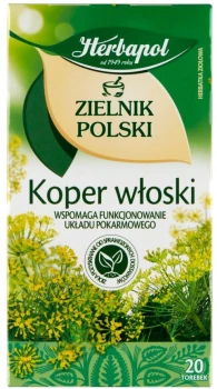 Herbata ziołowa w torebkach Herbapol Zielnik Polski, Koper włoski, 20 sztuk x 2g