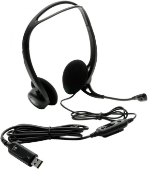 Słuchawki przewodowe z mikrofonem Logitech PC 960, czarny