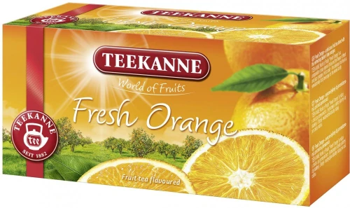 Herbata owocowa w kopertach Teekanne World of Fruits Fresh Orange, pomarańcza, 20 sztuk x 2.5g