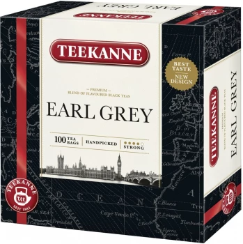 Herbata Earl Grey czarna w torebkach Teekanne, 100 sztuk x 1.65g