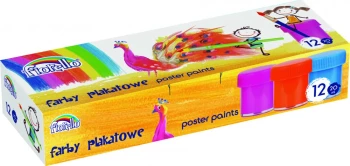 Farby plakatowe Fiorello, 20ml, 12 sztuk, mix kolorów