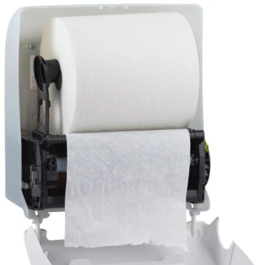Dozownik do ręczników Merida Solid Cut Maxi, w roli, z podajnikiem i adaptorem, mechaniczny, biały