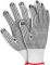 Rękawice tkaninowe Reis, RDZN, nakrapiane, rozmiar 10, biało-czarny